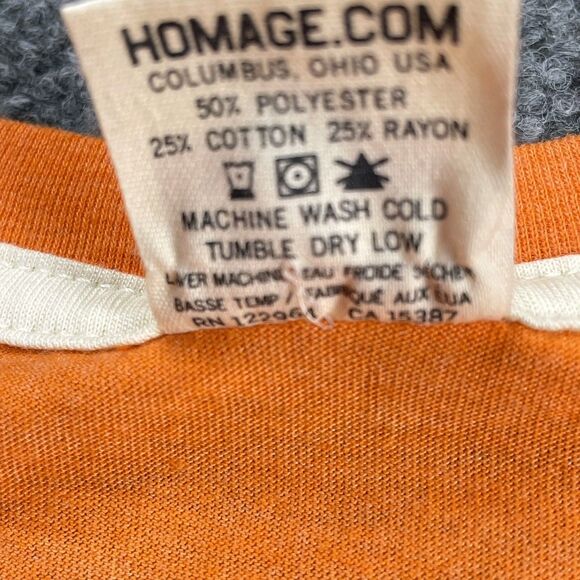 Cleveland Browns Shirt Vintage Logo Large NFL Football Orange  Sports Shirt - Picture 4 of 10